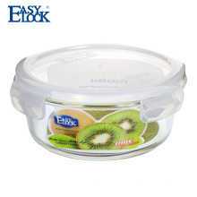 Transparent silicone lid glass food container